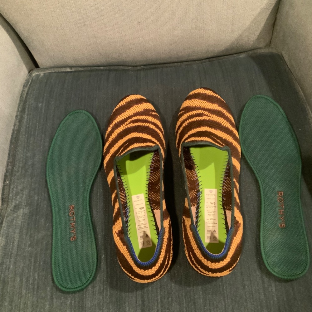 Rothys Chai Zebra Loafers - image 5